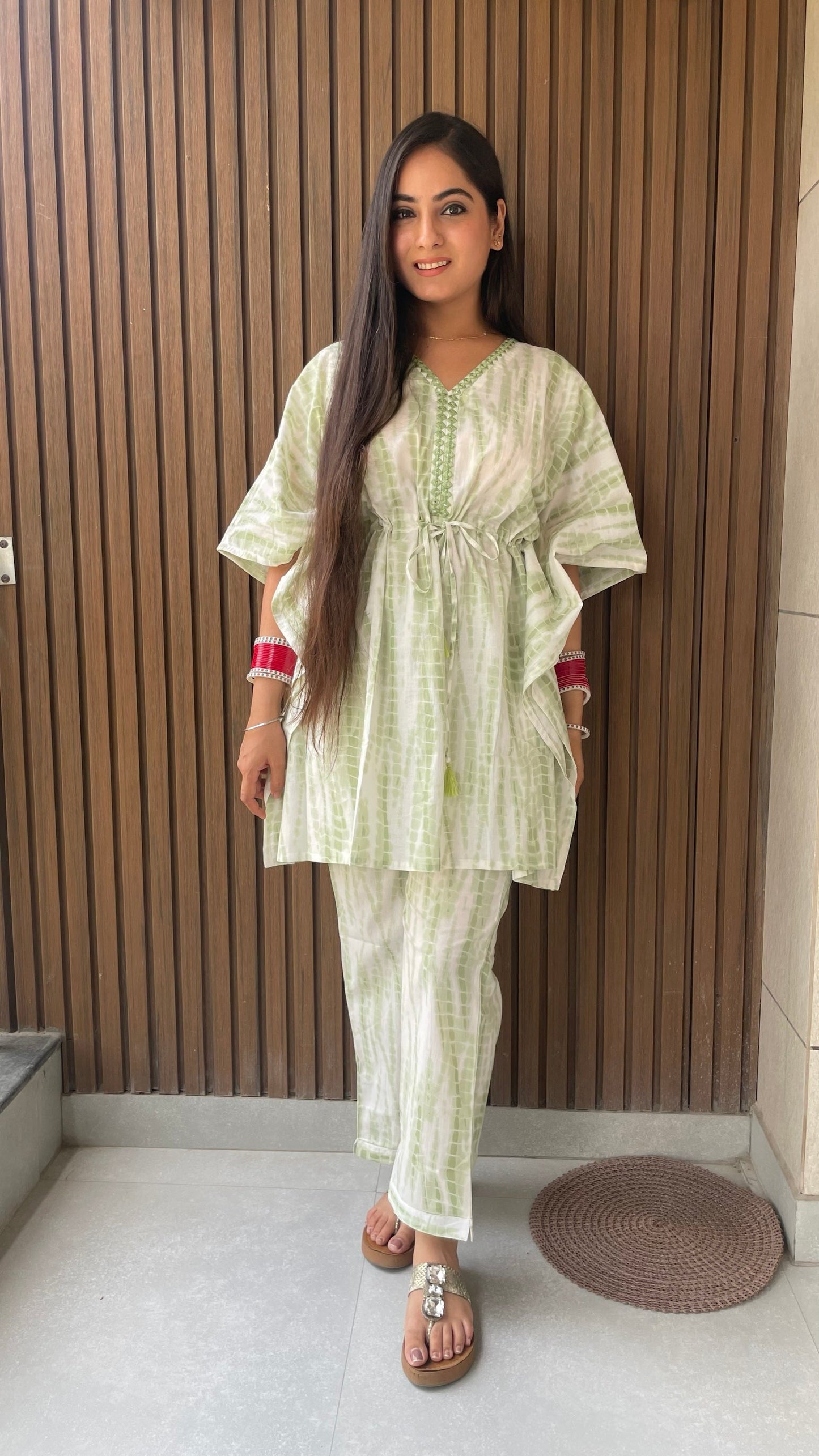 Rita Cream Kaftan Set