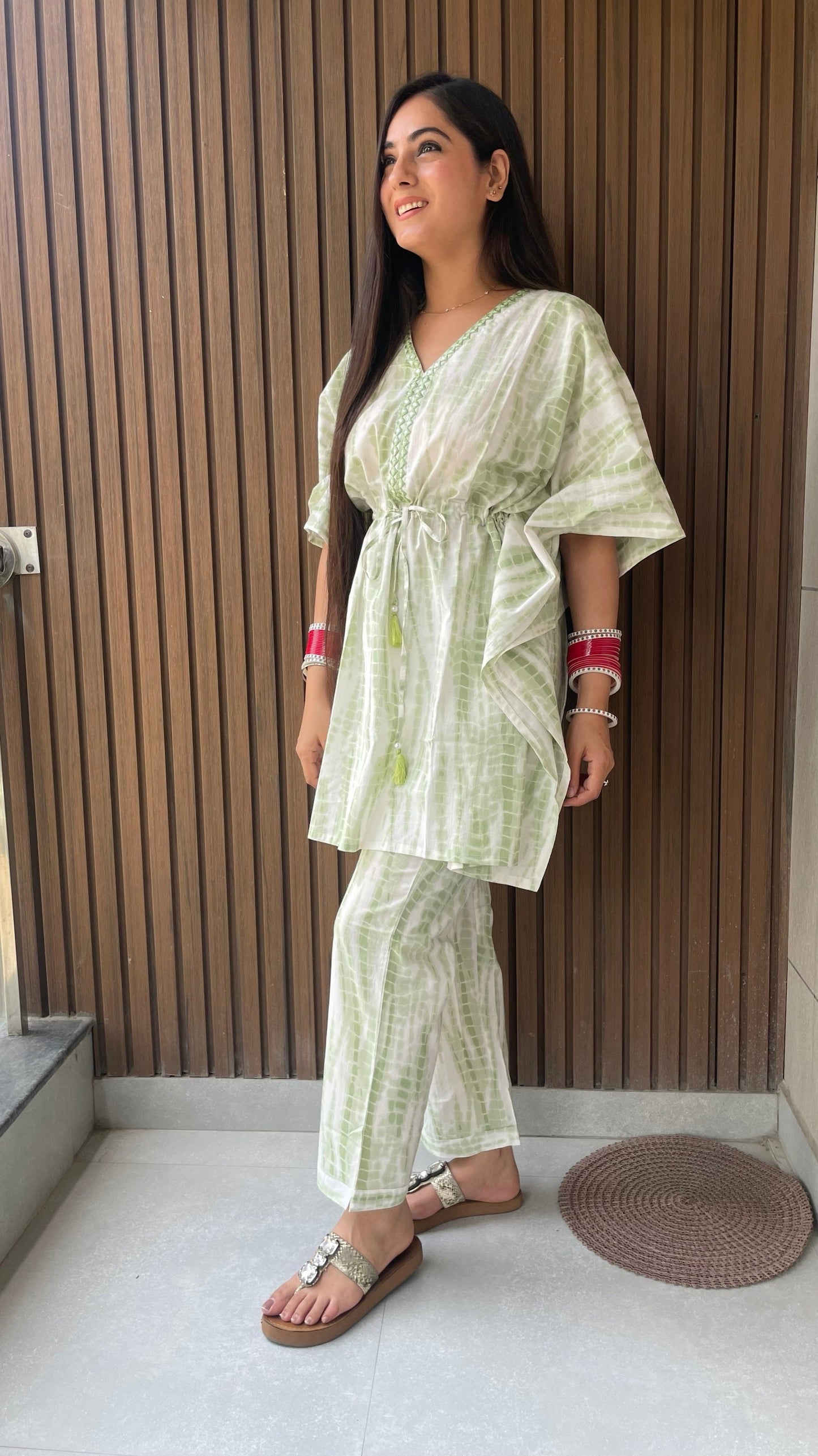 Rita Cream Kaftan Set
