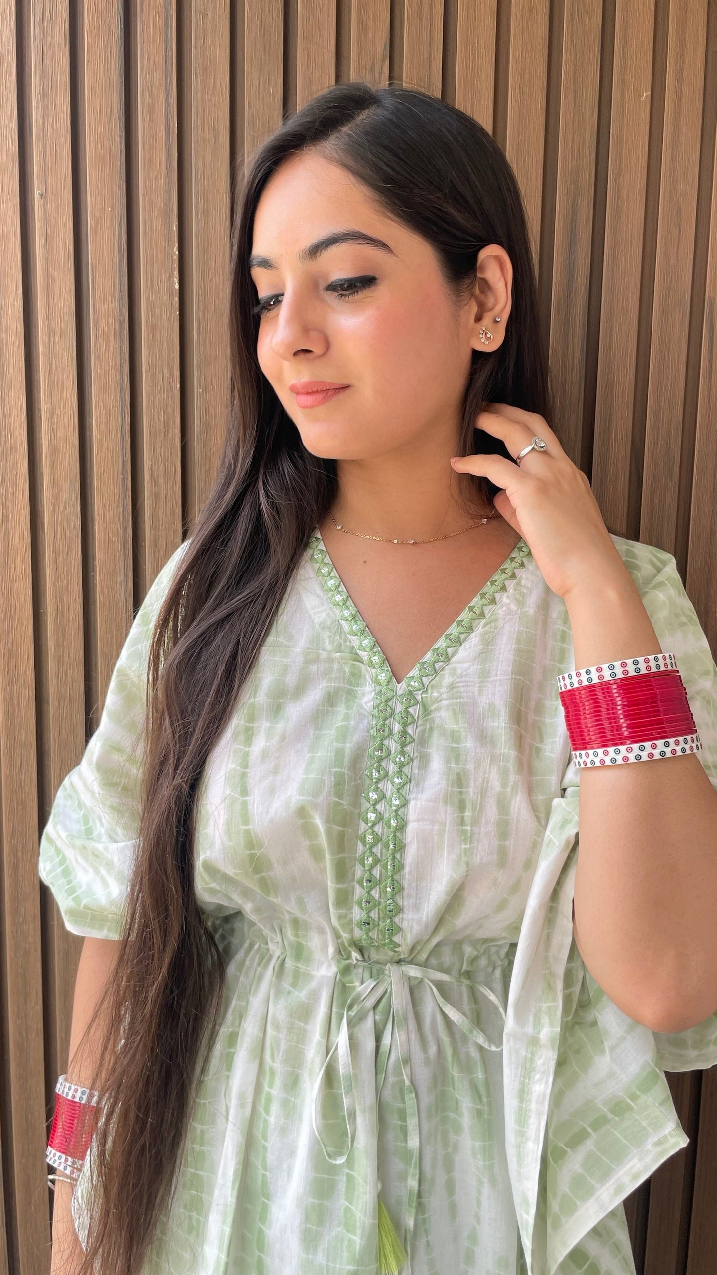 Rita Cream Kaftan Set