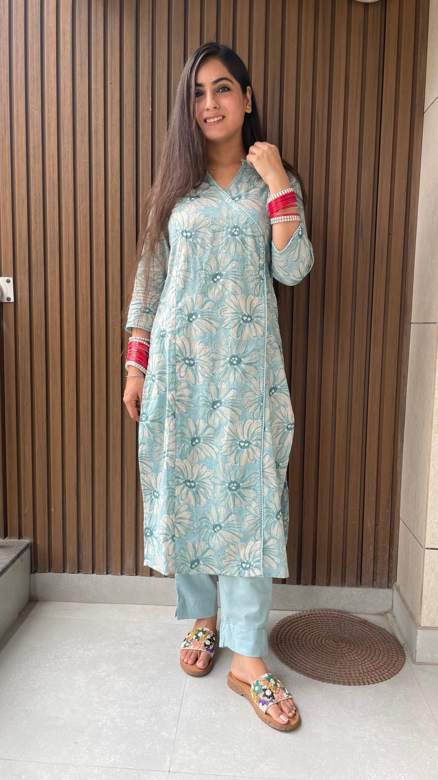 Raha Blue Kurta Set