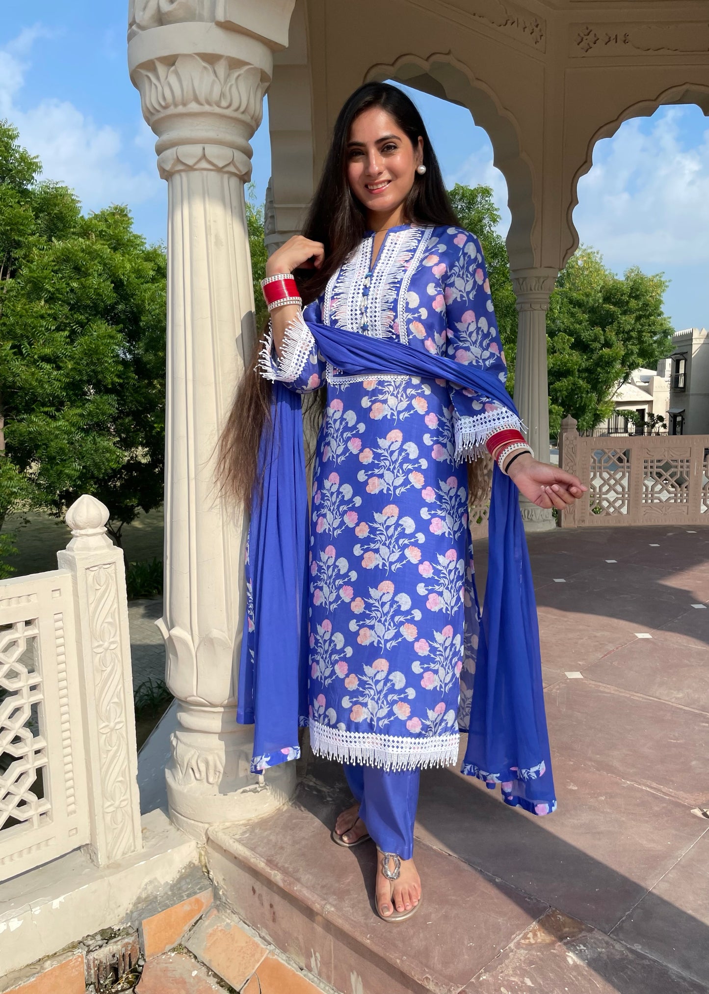 Kashish Muslin Lace Suit