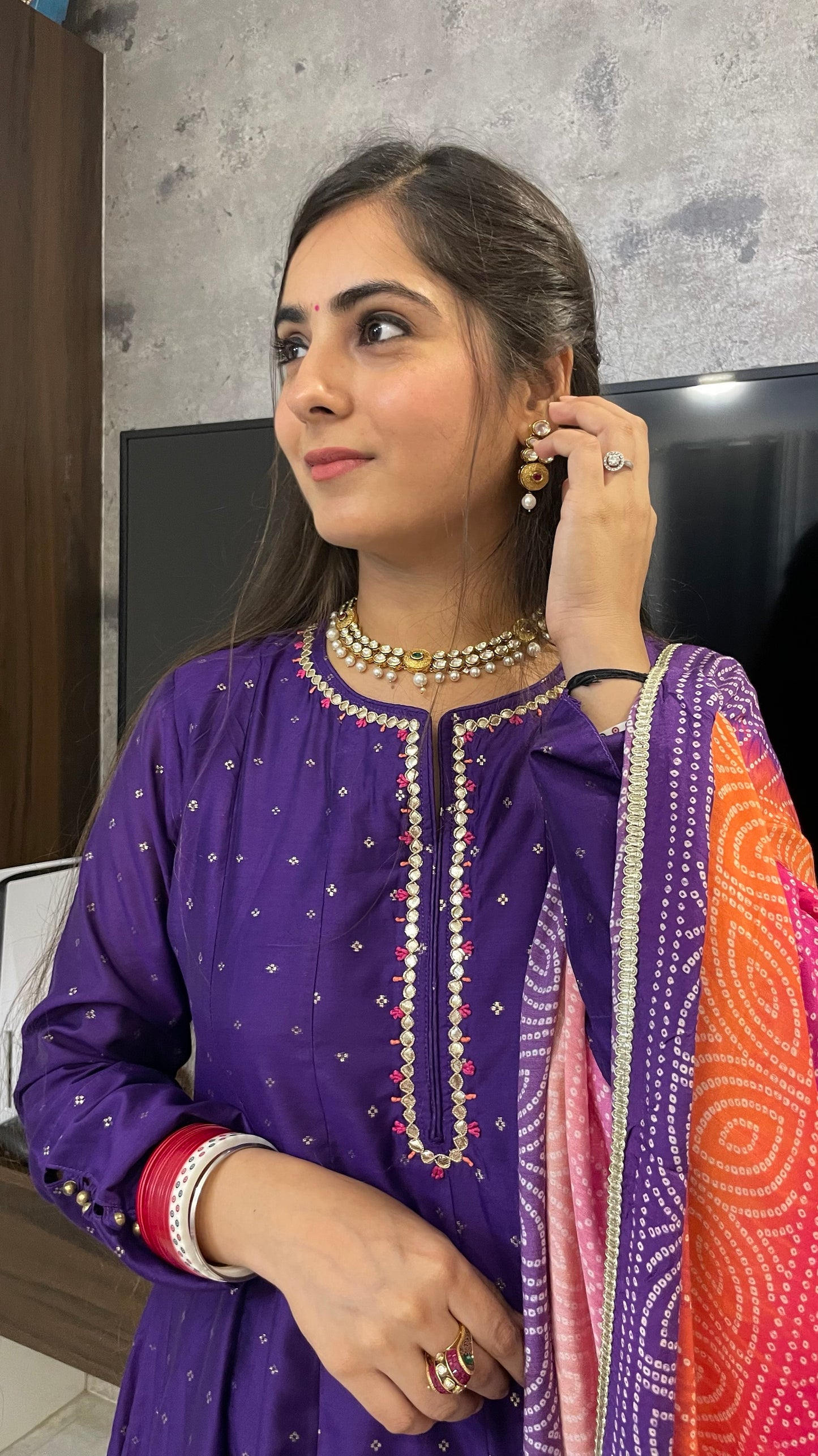 Priya Purple Anarkali Suit