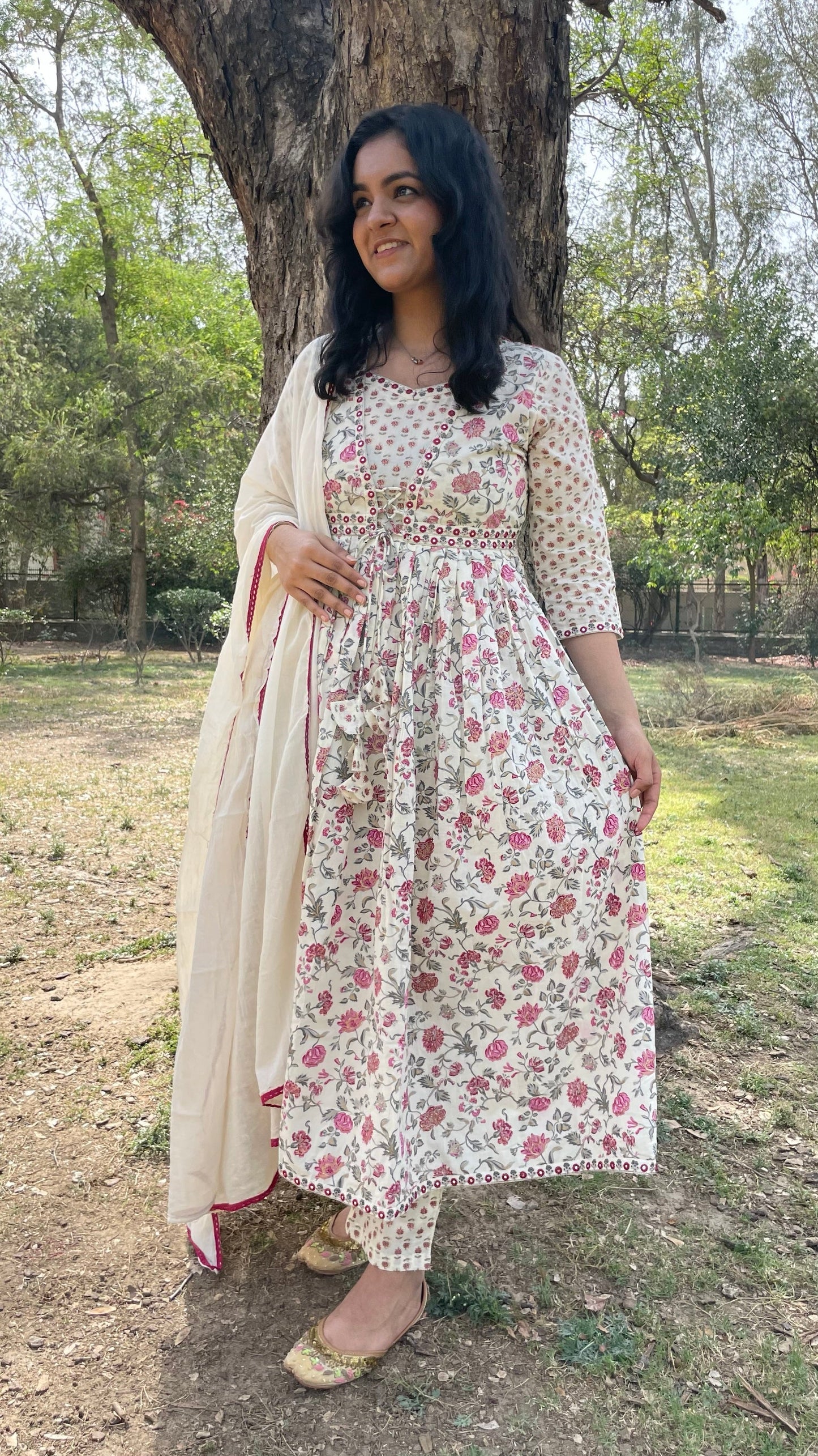Ruchita Cream Pink Suit