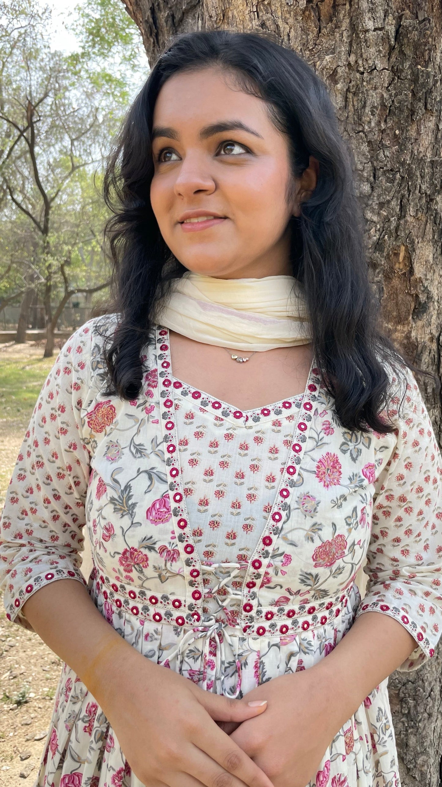 Ruchita Cream Pink Suit