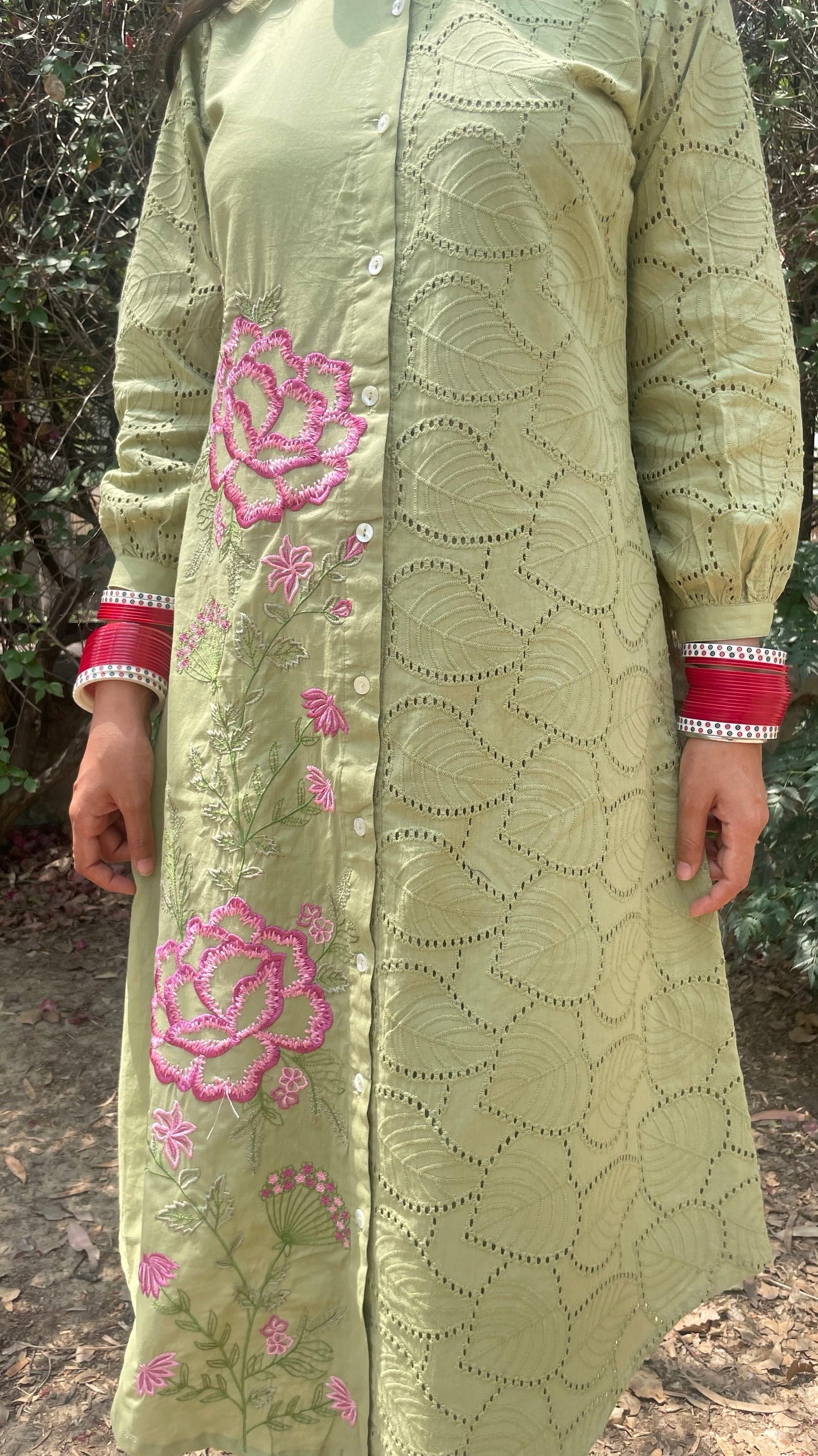 Saaj Schiffli Coord Set