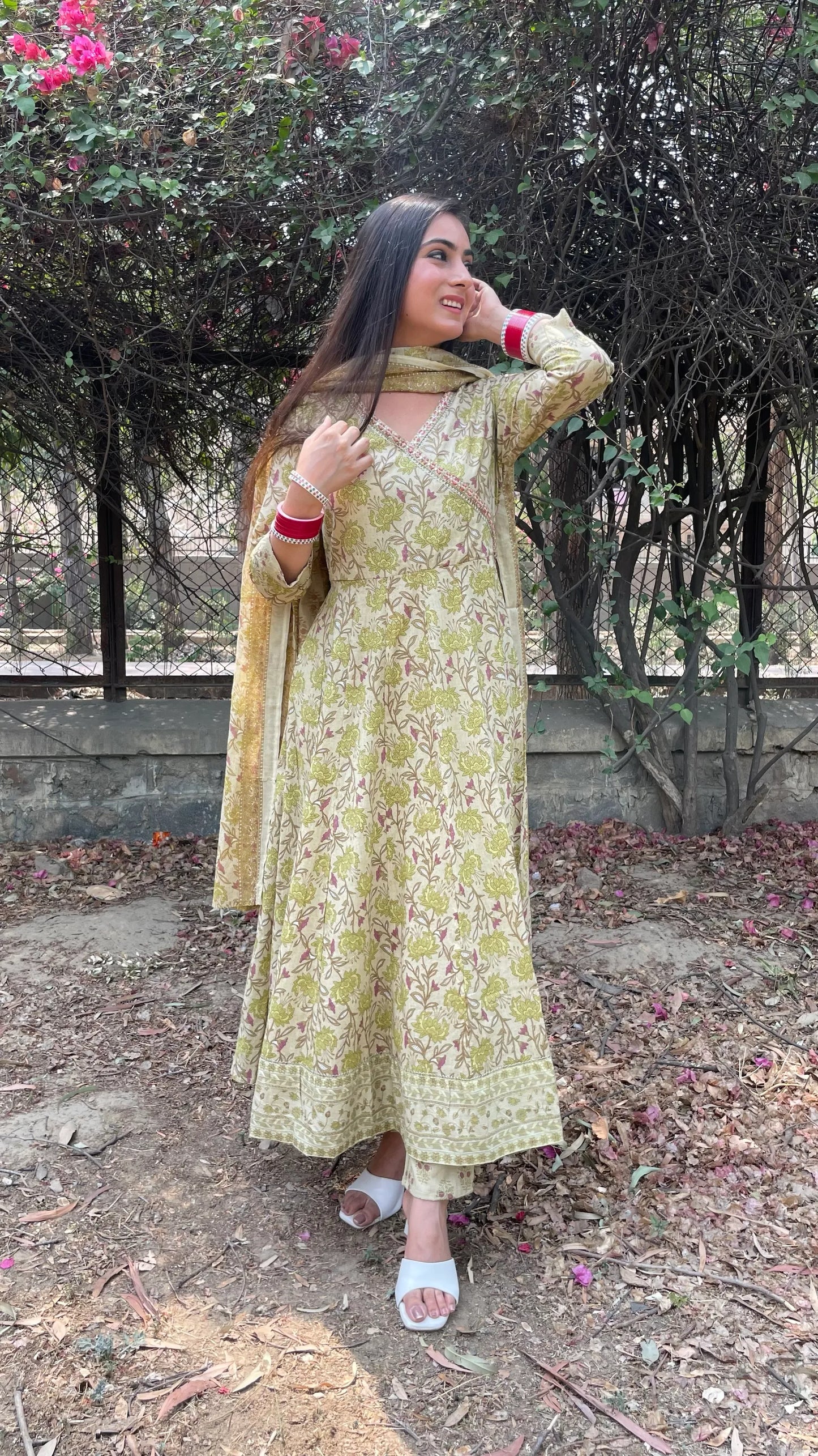 Ritu Pale Green Anarkali Suit