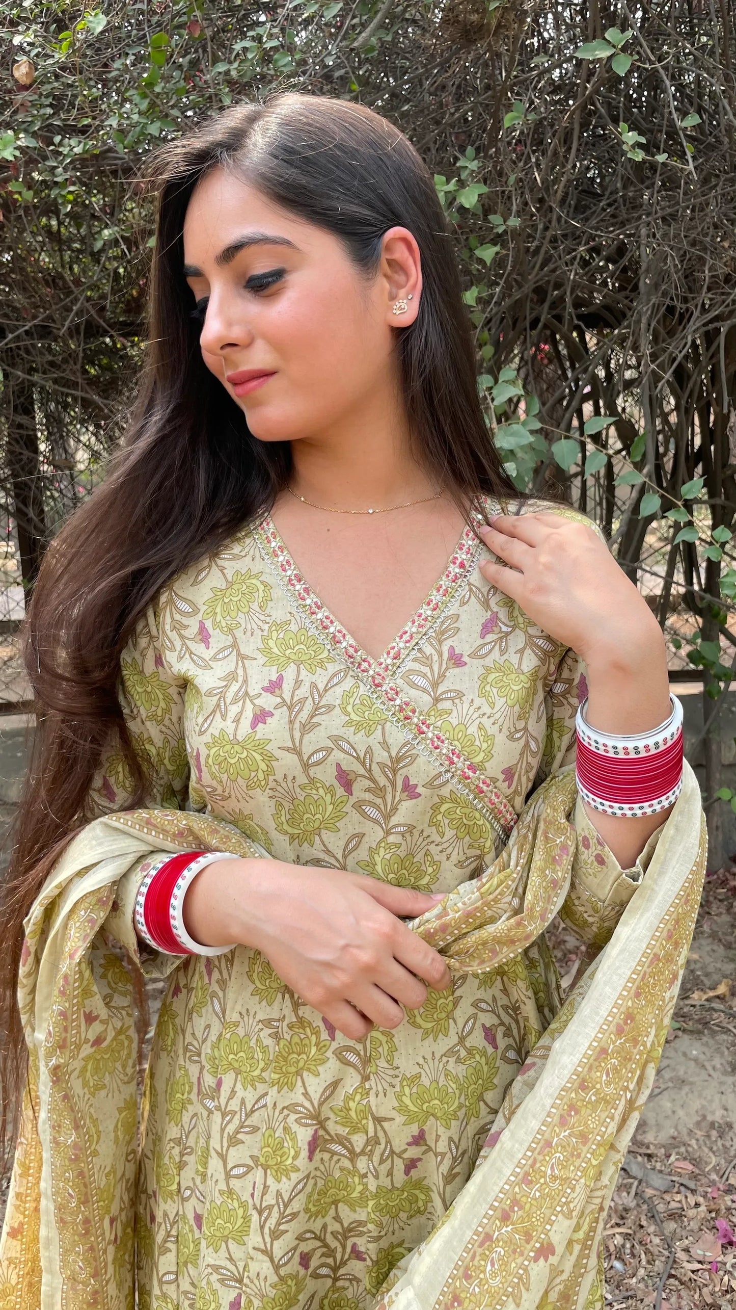 Ritu Pale Green Anarkali Suit
