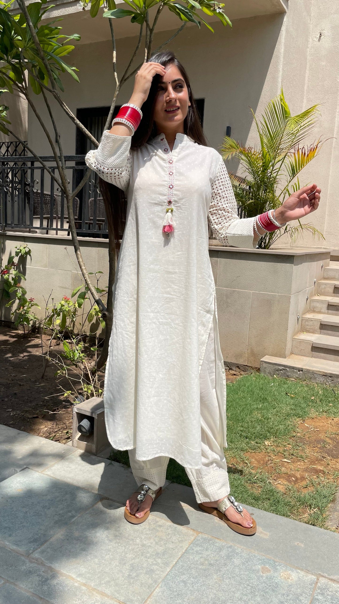 Khushi Cream Salwar Coord Set