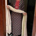 Chahat Black Cotton Suit