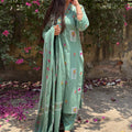 Rashmi Cyan Cotton Suit