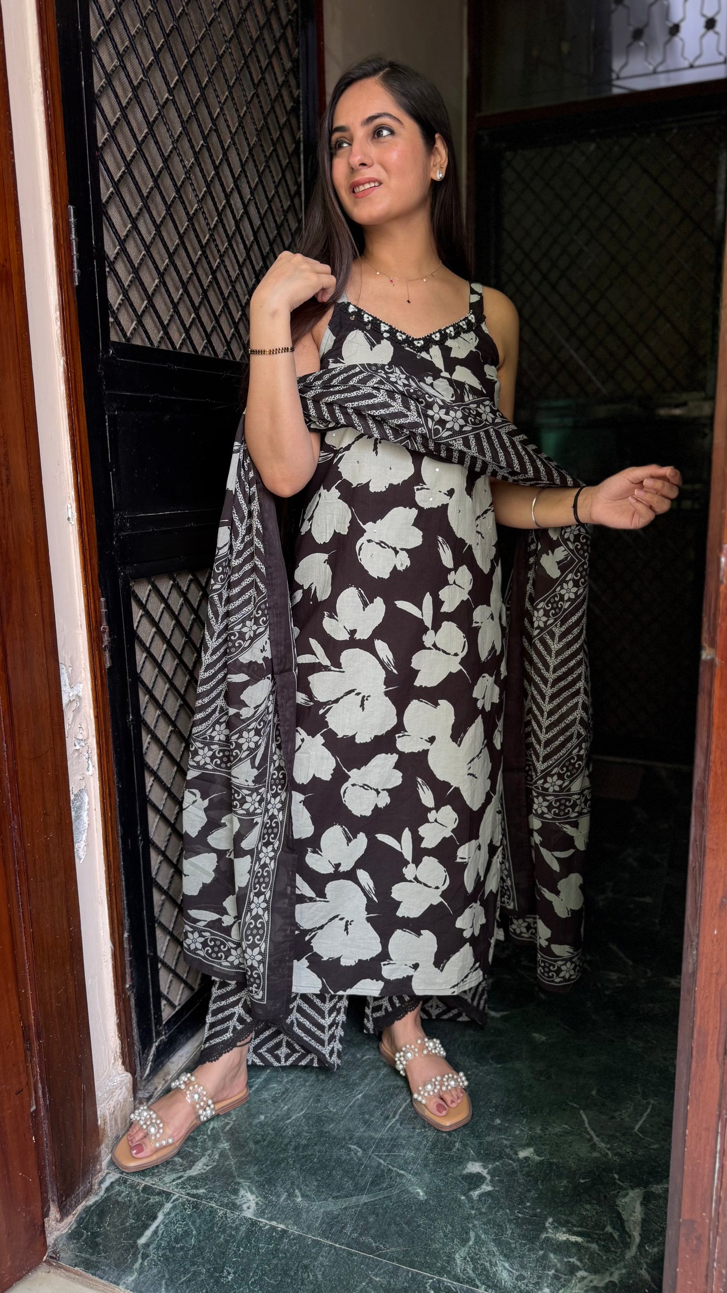 Sandhya Black Strap Suit