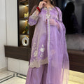 Reena Lilac Embroidered Suit