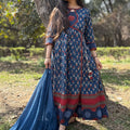Aliya Blue Anarkali Suit