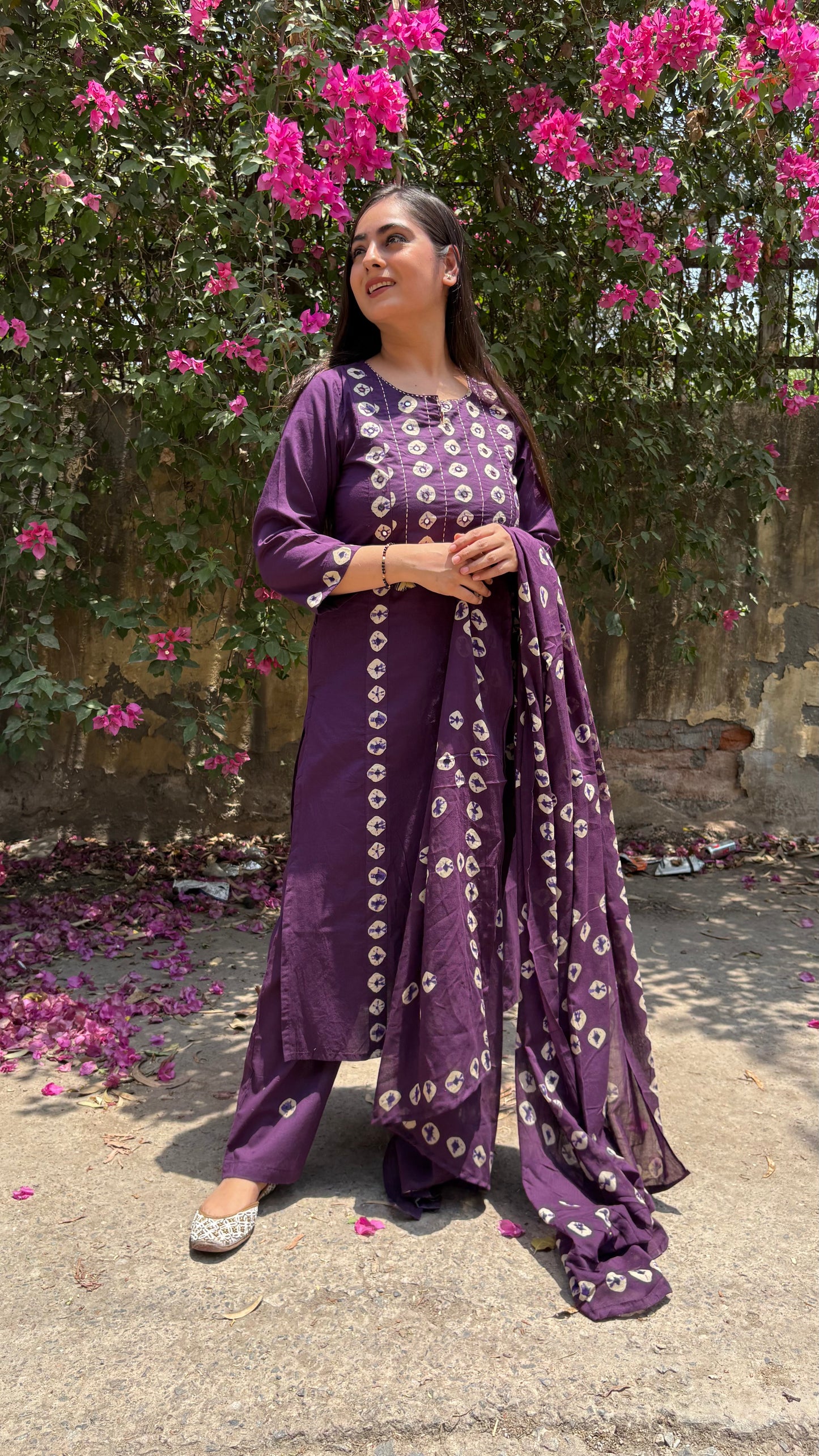 Ankita Bandhej Cotton Suit