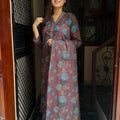 Rooh Coffee Brown Cotton Suit