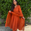 Nia Rust Orange Anarkali Suit