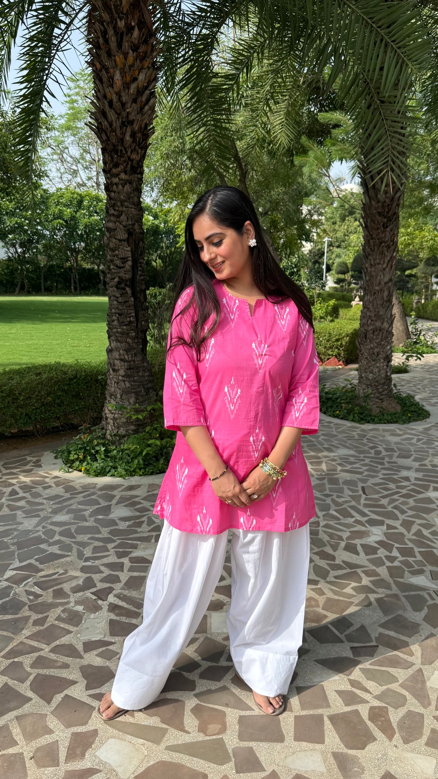 Pink Gulnaar Farshi Co-ord Set
