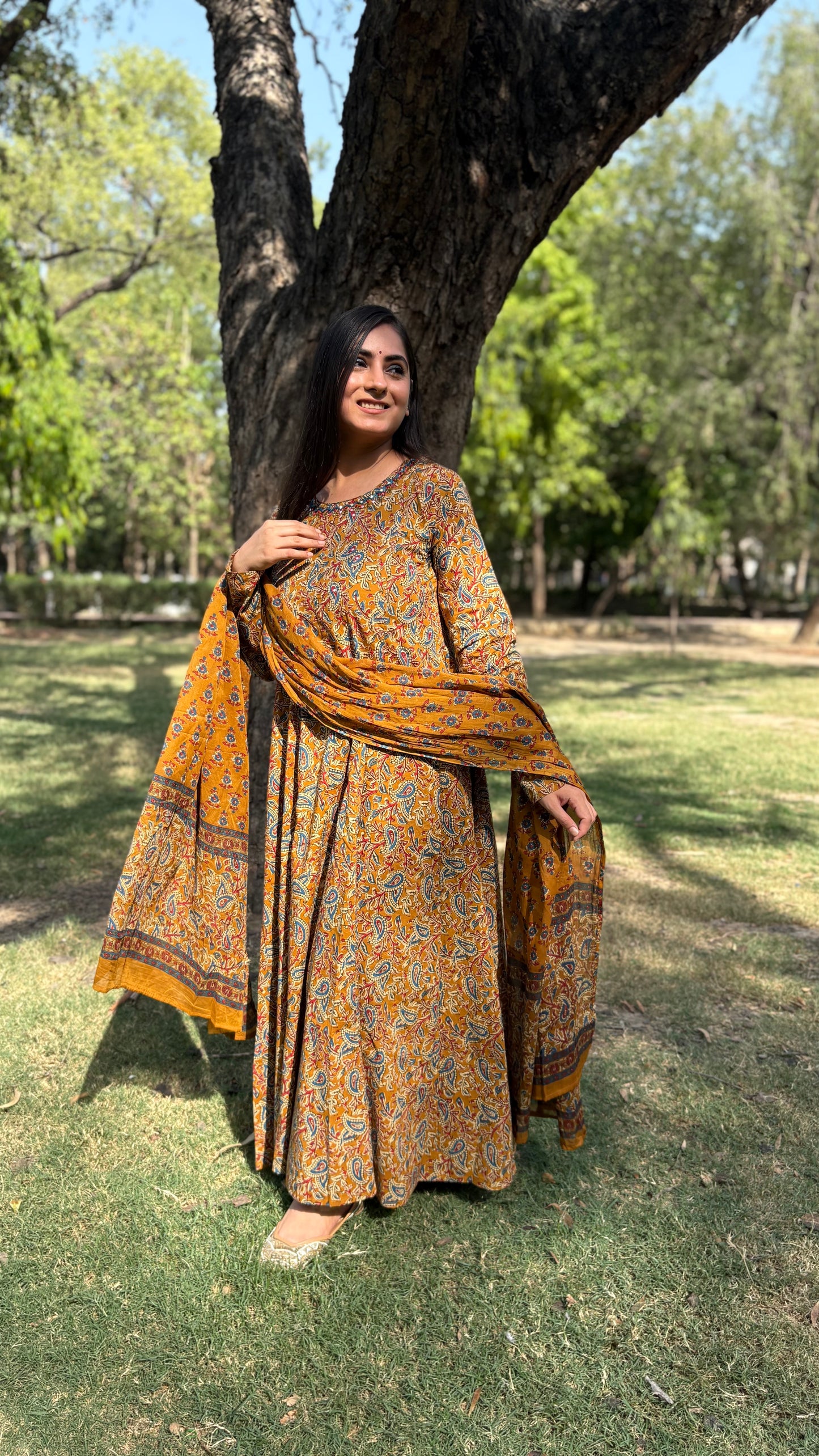 Saanya Kalamkari Anarkali Suit