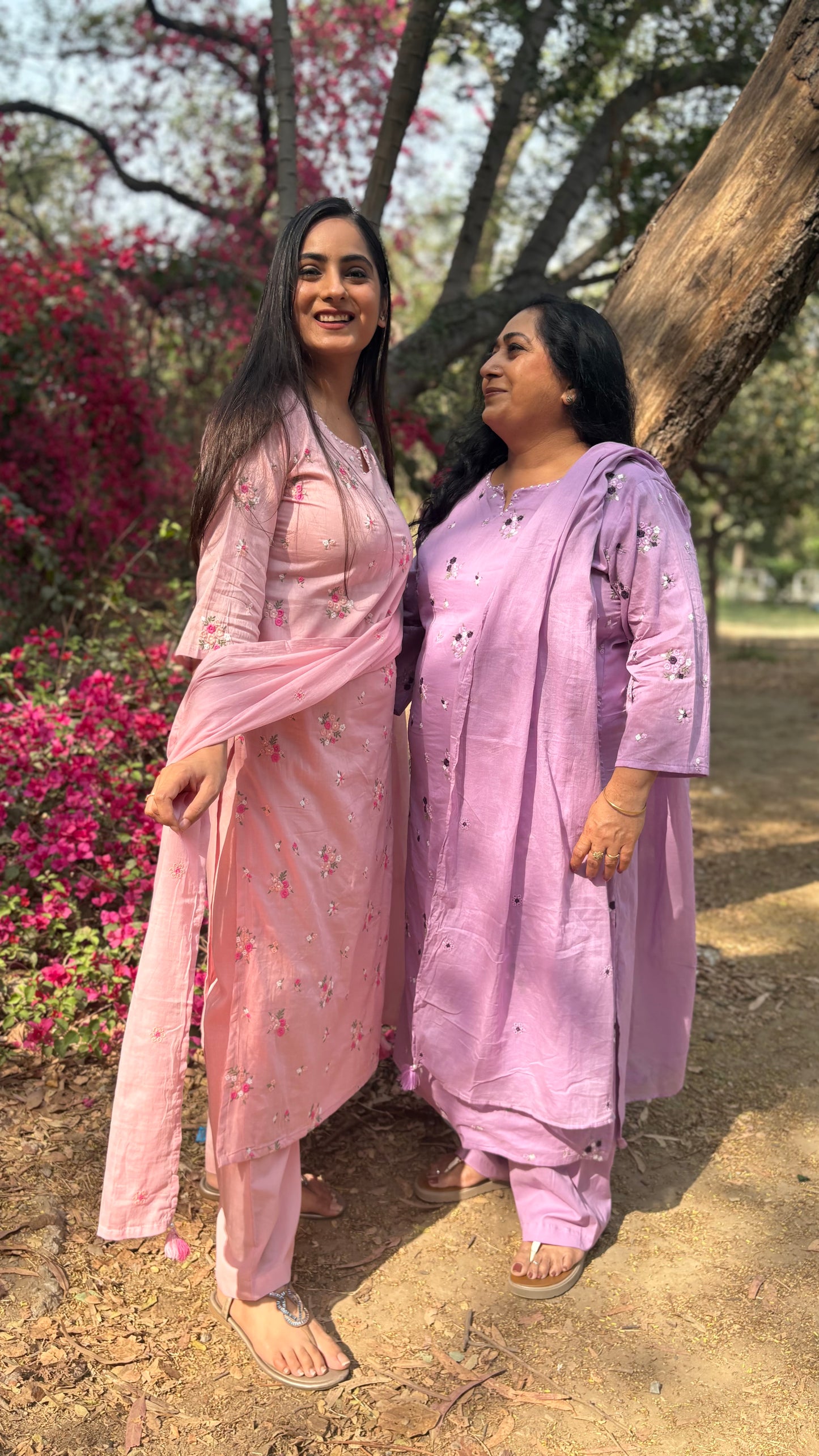 Pastel Bloom Cotton Mulmul Suit