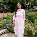 Pink Applique Suit Set