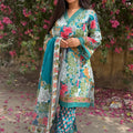 Aisha Teal Lace Suit