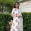 Gul Off White Printed Suit