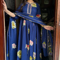 Veena Blue Flared Suit
