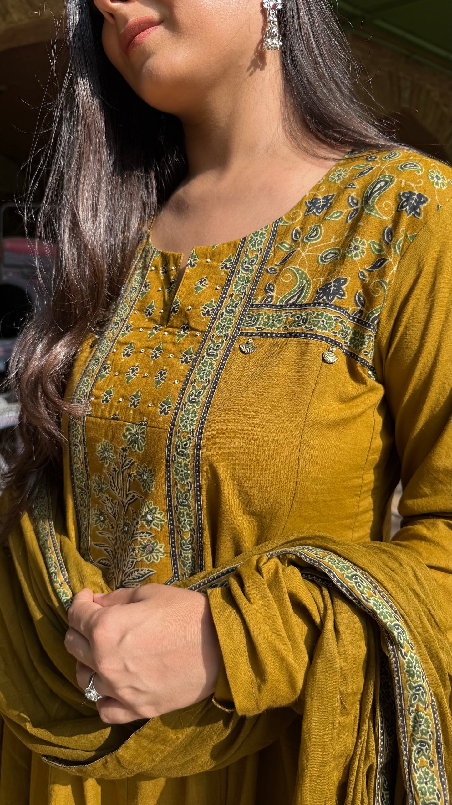 Mira Mustard Anarkali Suit