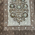 Zara Brown Schiffli Unstitched Suit