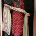 Chahat Rust Cotton Suit