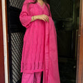 Simran Pink Schiffli Suit