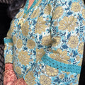 Shashi Teal Blue A- Line Suit