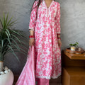 Simran Pink Lace Anarkali Suit