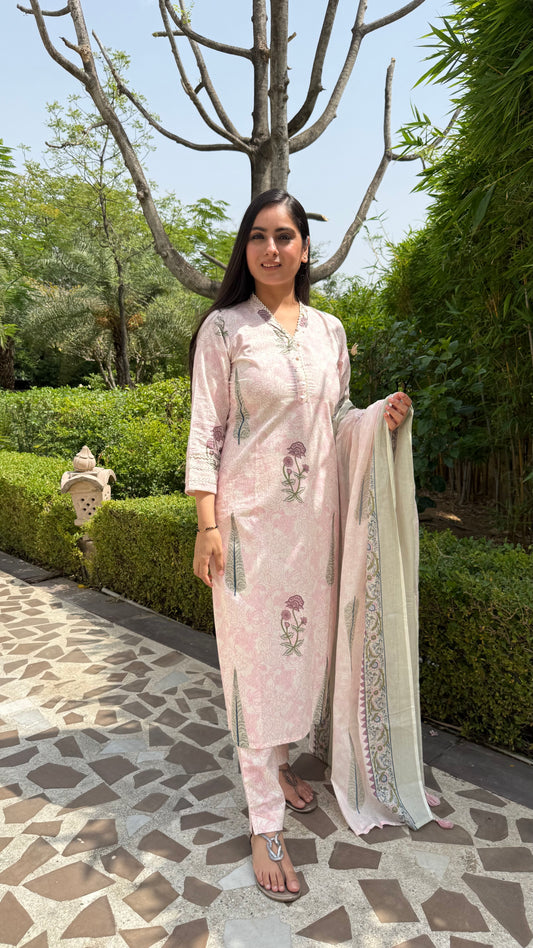 Gulnaaz Pastel Pink Suit