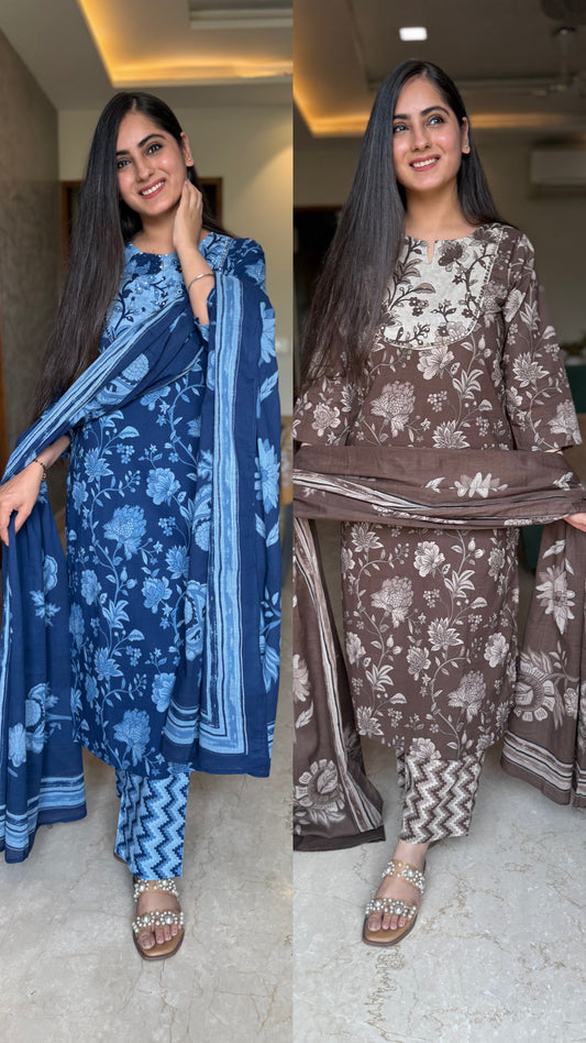 Gauri Printed Cotton Suit