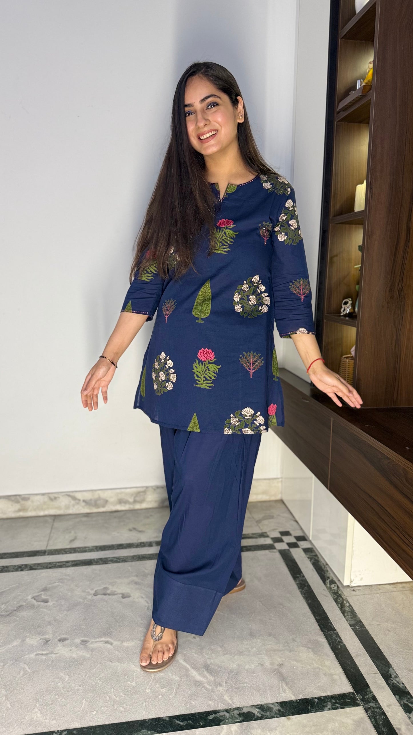 Navy Blue Farshi Salwar Set