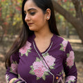 Priya Purple Cotton Suit