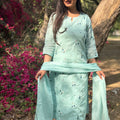 Pastel Bloom Cotton Mulmul Suit