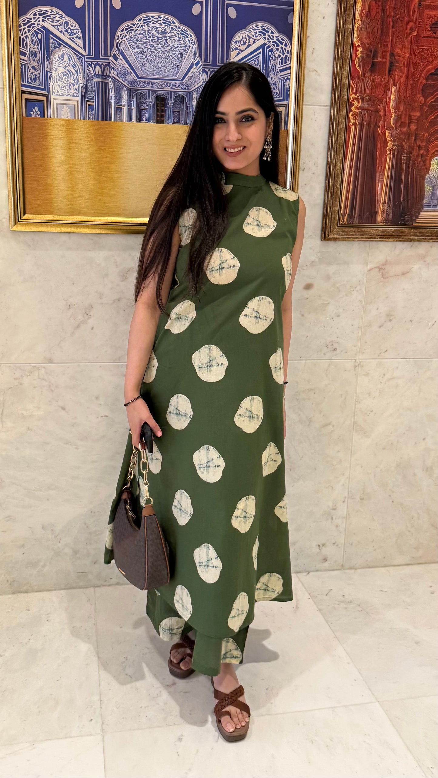 Pooja Green A-Line Coord Set