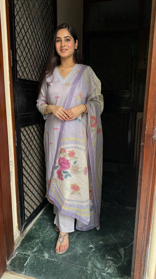 Shikha Lilac Floral Suit