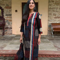 Anya Black Geometric Print Suit