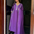 Swati Purple Lace Suit
