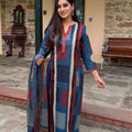 Anya Blue Geometric Print Suit