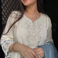 Komal Cream A-line Suit