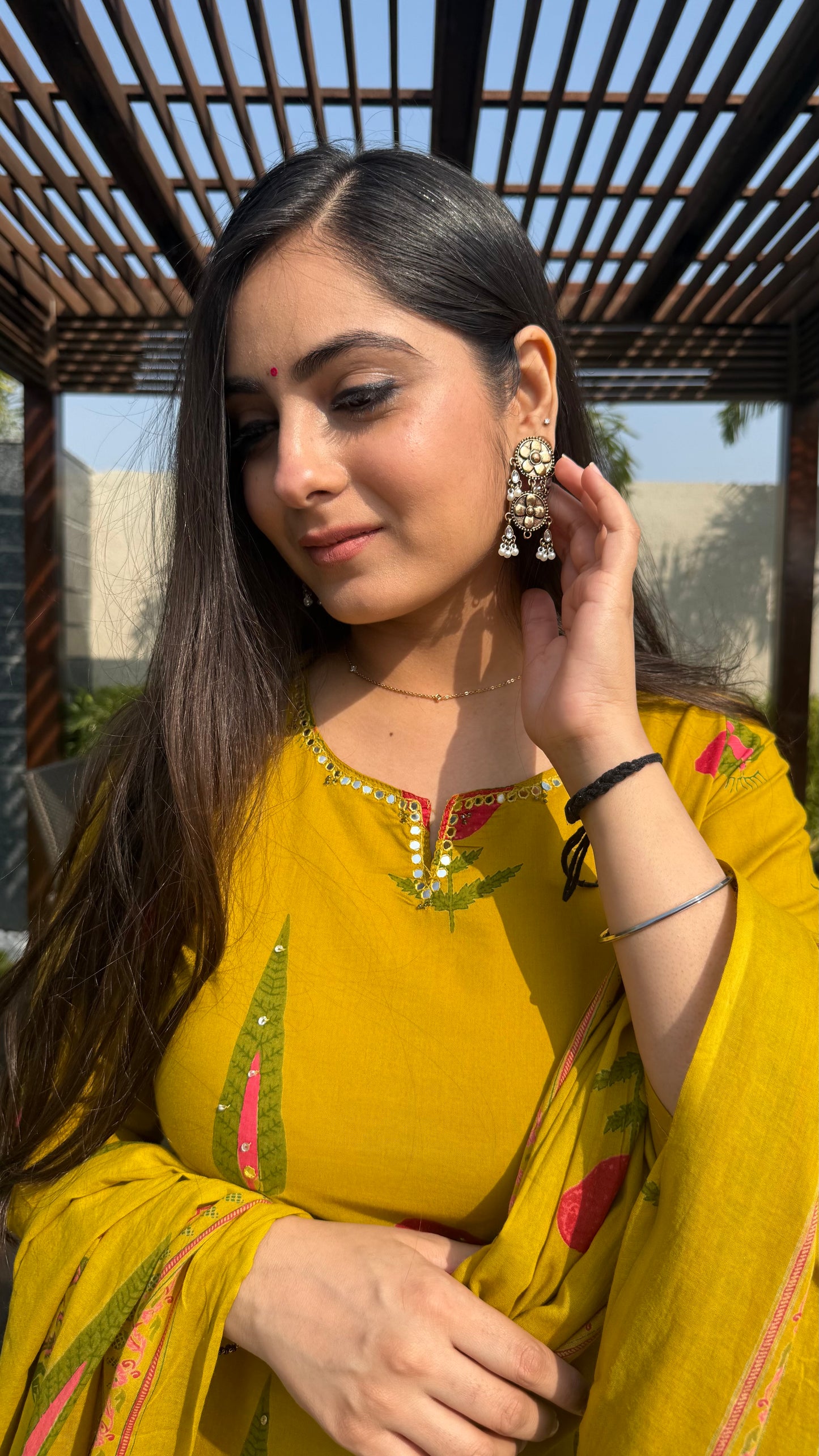 Misha Mustard Cotton Suit