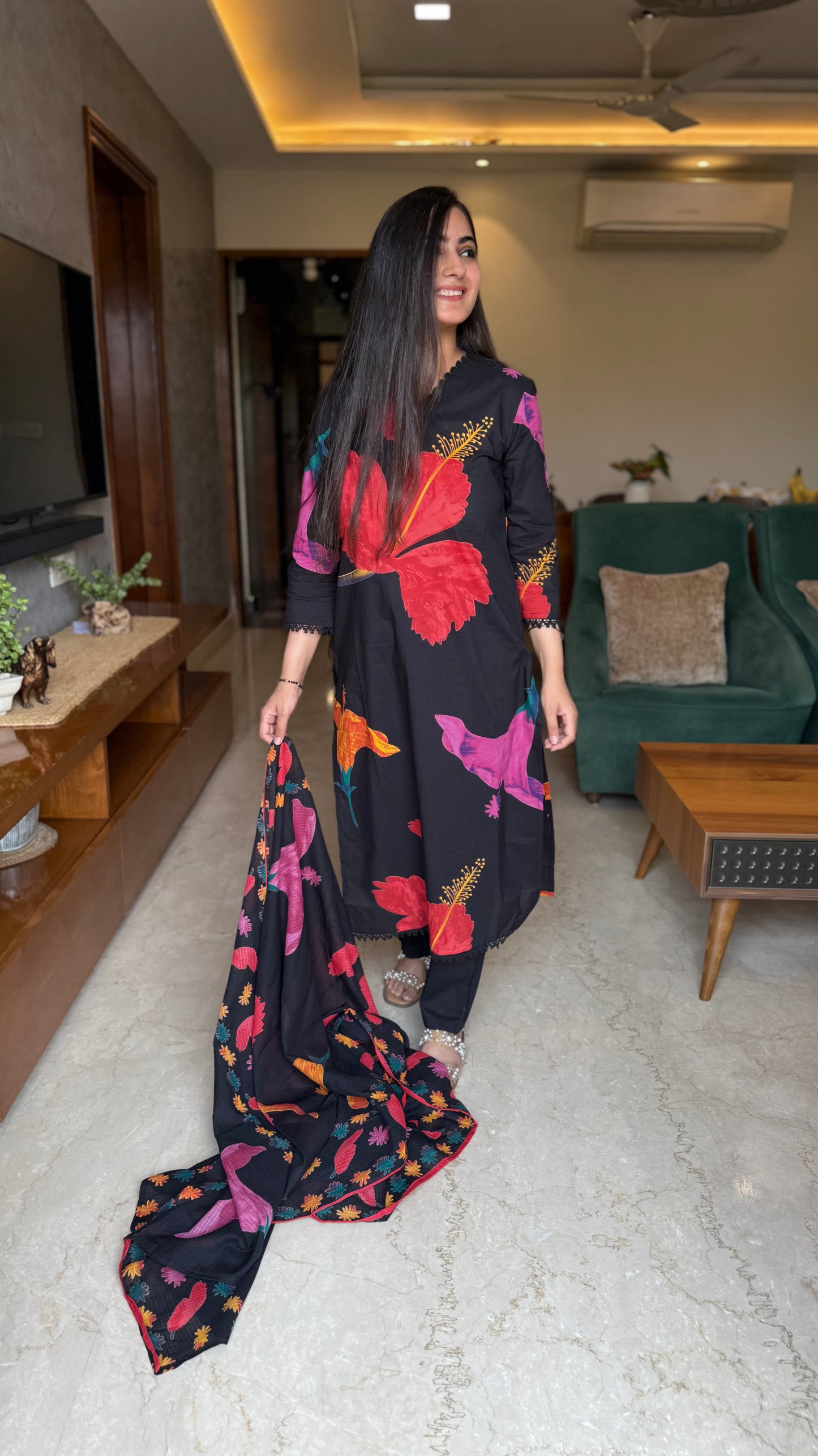 Maya Floral Printed Suit