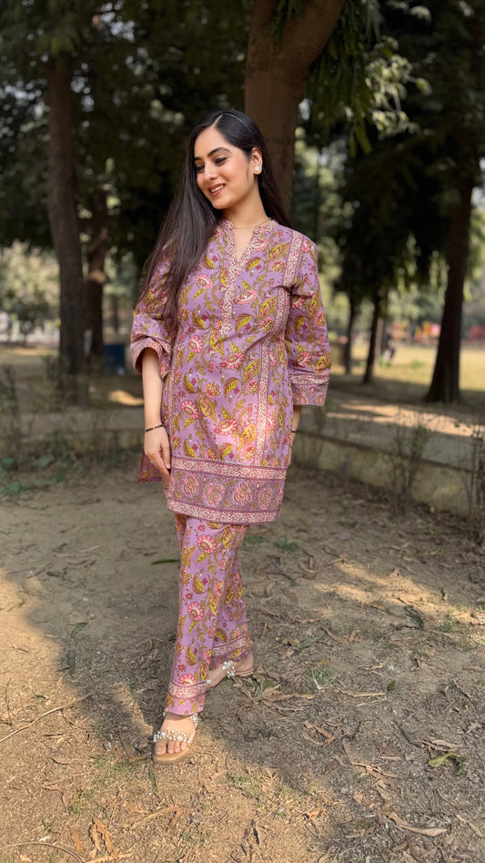 Saanvi Lilac Coord Set
