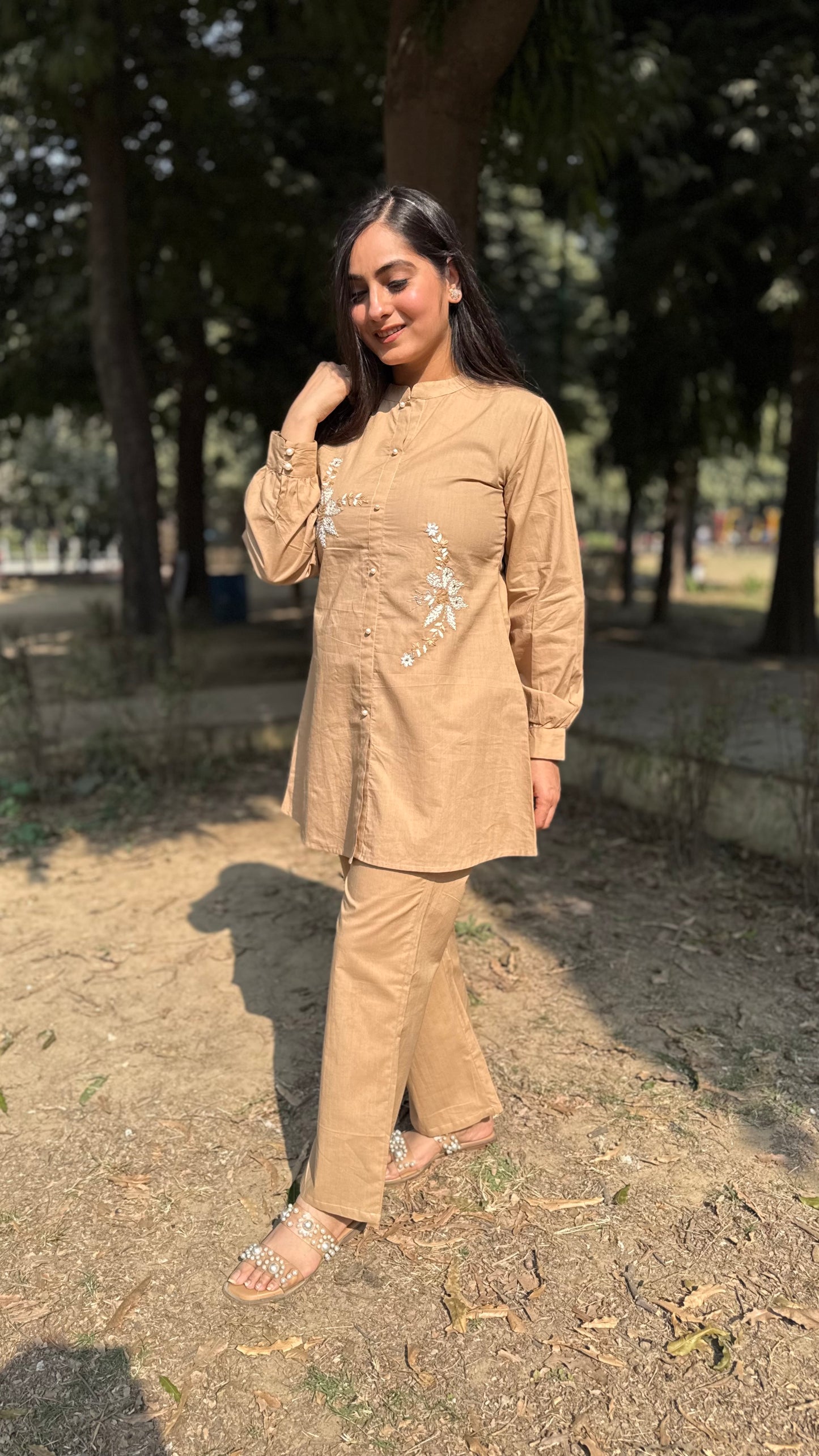 Sneha Beige Coord Set