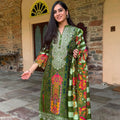 Meher Green Mandala Print Suit