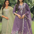 Manika Green Muslin Suit